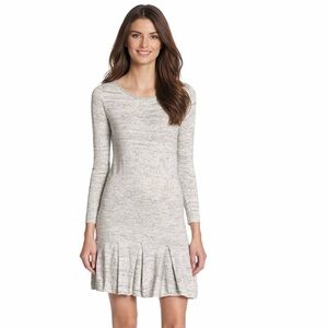 Joie Tala Cotton Sweater Dress Heather Gray Sterling Caviar Women Large